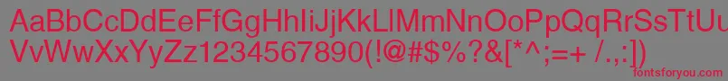 HelveticaCyrillicUpright Font – Red Fonts on Gray Background