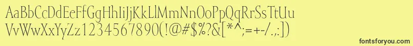 Mramorlight-fontti – mustat fontit keltaisella taustalla