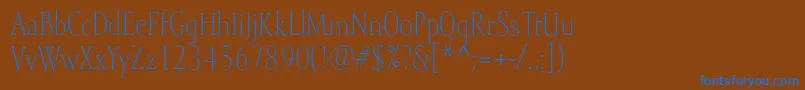 Mramorlight-fontti – siniset fontit ruskealla taustalla