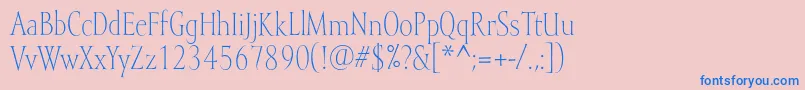 Шрифт Mramorlight – синие шрифты на розовом фоне