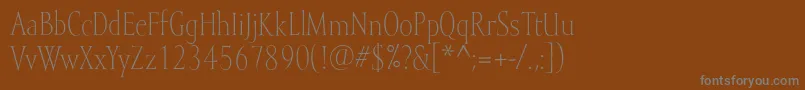 Mramorlight Font – Gray Fonts on Brown Background