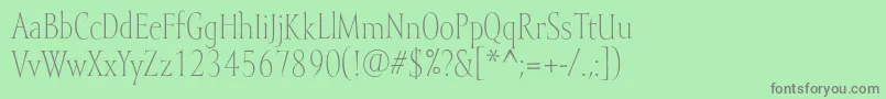 Mramorlight Font – Gray Fonts on Green Background