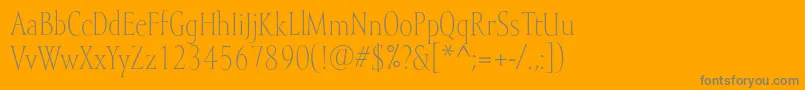 Mramorlight Font – Gray Fonts on Orange Background
