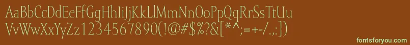 Mramorlight Font – Green Fonts on Brown Background