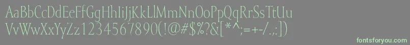 Mramorlight Font – Green Fonts on Gray Background