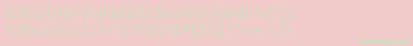 Mramorlight-fontti – vihreät fontit vaaleanpunaisella taustalla
