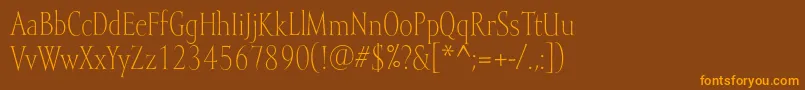 Mramorlight Font – Orange Fonts on Brown Background