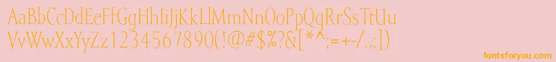 Шрифт Mramorlight – оранжевые шрифты на розовом фоне