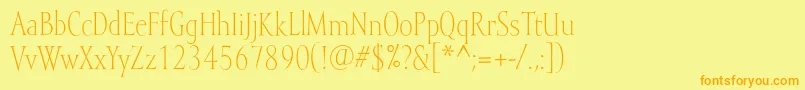 Mramorlight Font – Orange Fonts on Yellow Background