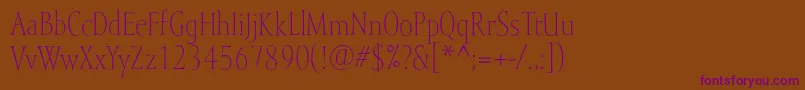Mramorlight Font – Purple Fonts on Brown Background