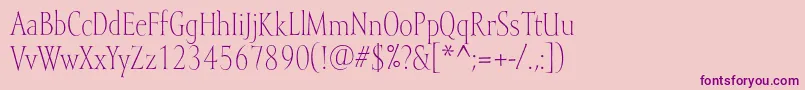 Mramorlight Font – Purple Fonts on Pink Background