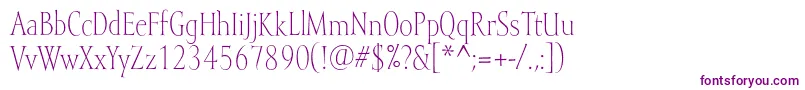 Mramorlight Font – Purple Fonts on White Background