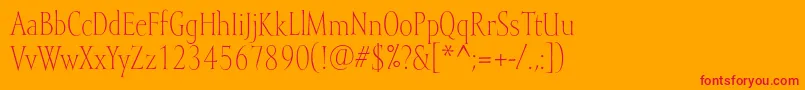 Mramorlight Font – Red Fonts on Orange Background