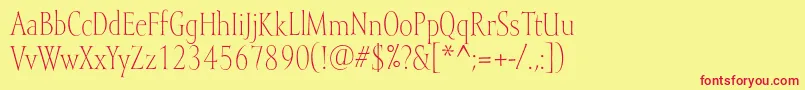 Mramorlight Font – Red Fonts on Yellow Background