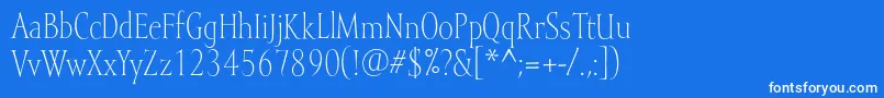 Mramorlight Font – White Fonts on Blue Background