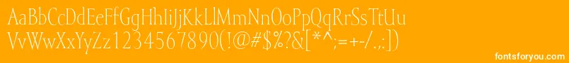 Mramorlight Font – White Fonts on Orange Background