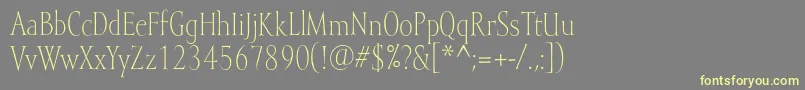 Mramorlight-fontti – keltaiset fontit harmaalla taustalla