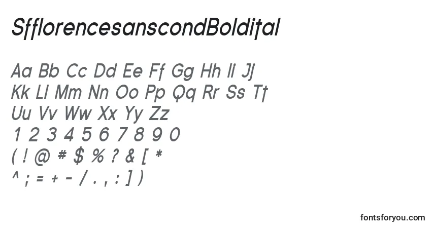 Police SfflorencesanscondBoldital - Alphabet, Chiffres, Caractères Spéciaux