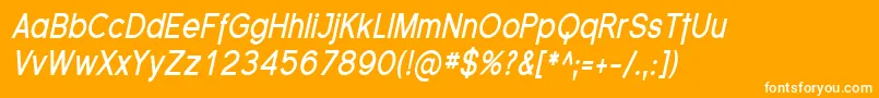 SfflorencesanscondBoldital Font – White Fonts on Orange Background