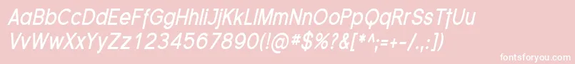 SfflorencesanscondBoldital Font – White Fonts on Pink Background