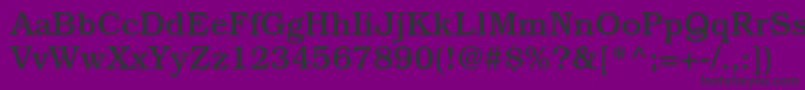 フォントBookmanstdMedium – 紫の背景に黒い文字