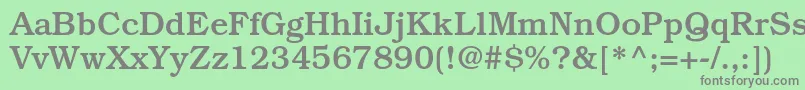 フォントBookmanstdMedium – 緑の背景に灰色の文字