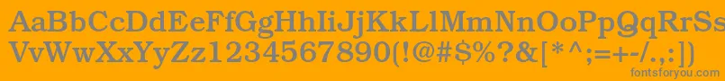 フォントBookmanstdMedium – オレンジの背景に灰色の文字