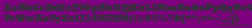 Шрифт Roughrockys – чёрные шрифты на фиолетовом фоне