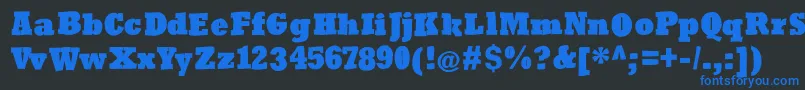 Шрифт Roughrockys – синие шрифты на чёрном фоне