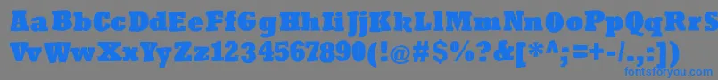 Roughrockys Font – Blue Fonts on Gray Background