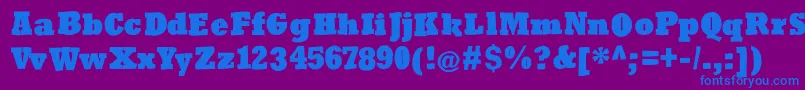 Шрифт Roughrockys – синие шрифты на фиолетовом фоне