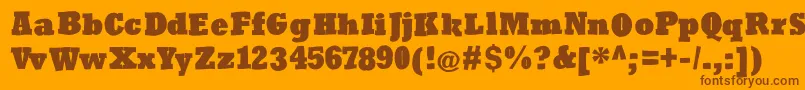 Roughrockys Font – Brown Fonts on Orange Background