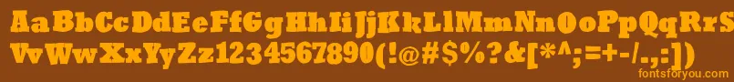 Roughrockys Font – Orange Fonts on Brown Background