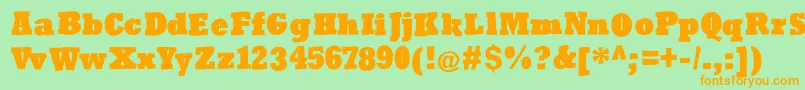 Roughrockys Font – Orange Fonts on Green Background