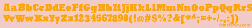 Roughrockys Font – Orange Fonts on Pink Background