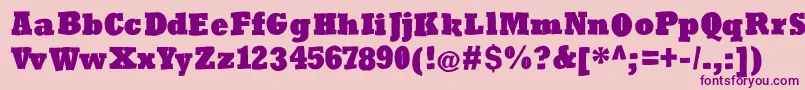 Roughrockys Font – Purple Fonts on Pink Background