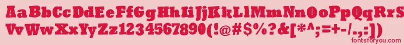 Roughrockys Font – Red Fonts on Pink Background