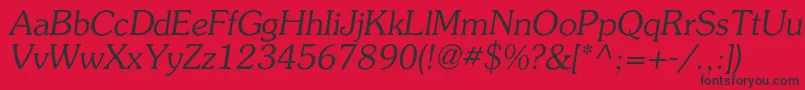 AgpresquirecItalic Font – Black Fonts on Red Background