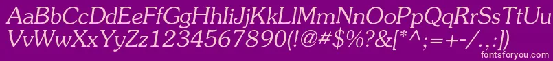 AgpresquirecItalic Font – Pink Fonts on Purple Background