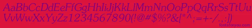 AgpresquirecItalic Font – Purple Fonts on Red Background