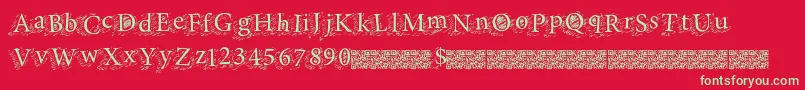 Swiftchops Font – Green Fonts on Red Background