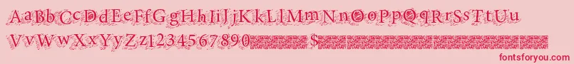 Swiftchops-Schriftart – Rote Schriften auf rosa Hintergrund