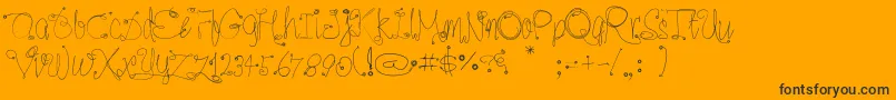 Romer1-fontti – mustat fontit oranssilla taustalla