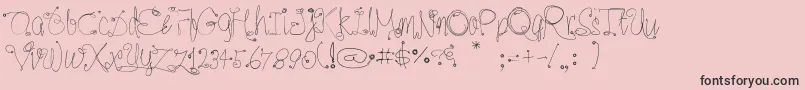fuente Romer1 – Fuentes Negras Sobre Fondo Rosa