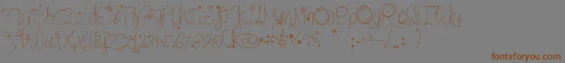 Police Romer1 – polices brunes sur fond gris