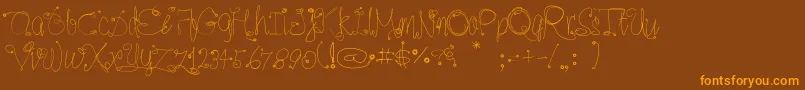 Police Romer1 – polices orange sur fond brun