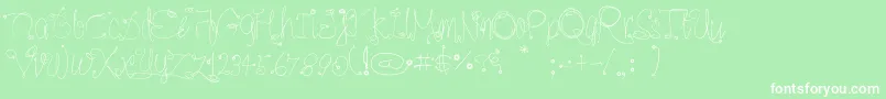フォントRomer1 – 緑の背景に白い文字