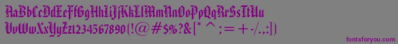 Шрифт AmericanTextBt – фиолетовые шрифты на сером фоне