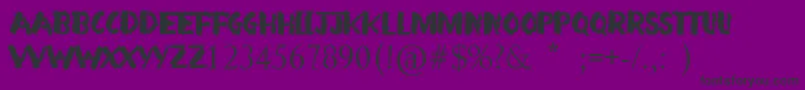 Fonte Arsonist – fontes pretas em um fundo violeta