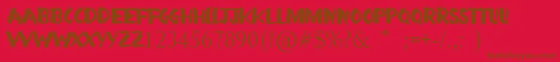 Arsonist Font – Brown Fonts on Red Background